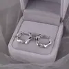 Pendientes Geométricos de Textura Irregular para Mujer, Lujo de Nicho, Sensación de Alta Gama, Pendientes de Aro Simples, Accesorios para Orejas Versátiles y Elegantes