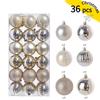 Bolas de Navidad Transfronterizas Juego de 36 Colgante Plástico Simple con Forma Especial Colgante DIY Adorno para Árbol de Navidad Decoración Navideña