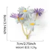 Grampo de cabelo de florzinha margarida artificial de 5 pétalas, decoração de casamento em cores de outono, acessórios de material DIY para guirlanda de cabeça, flores