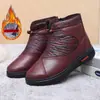 Comercio exterior, botas de invierno de caña media para mujer transfronterizas, botas de algodón con forro de felpa para mujeres de mediana edad y mayores, zapatos de algodón engrosados y cálidos, antideslizantes, adecuados para madres, zapatos de mujer antideslizantes