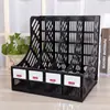 Suministros de oficina estante de plástico para archivos almacenamiento de escritorio estante de documentos de cuatro eslabones A4 organización de archivos de oficina columna de archivos