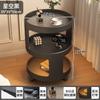 Mesa de noche de hierro forjado Estilo crema Gabinete de almacenamiento móvil para dormitorio Nuevo estante de almacenamiento creativo Mesa de noche sin instalación