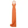 Ins Transfronterizo Europeo y Americano 2026 Nueva Moda Elegante Amazon Ropa para Mujer al por Mayor Vestido Largo de Viajero Cuello en V Halter Abertura