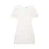 Falda Corta Primavera Nueva Mujer Color Sólido Cuello Redondo Bolsillo Plegado Vestido Estilo Casual Retro Estilo Europeo y Americano Ceñidor de Cintura