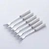 ¡Guau, un tarro de almacenamiento de cerámica de lujo ligero para tenedores de fruta, juego de tenedor y cuchara de acero inoxidable, palillos para fruta, cubertería para el hogar