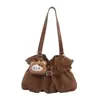 Bolso de mano de lunares estilo coreano 2026, bolso con forma de nube, simple y dulce, bolso de hombro fresco y elegante, bolso tote plisado