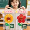 Regalo para el Día del Maestro: ramo DIY hecho a mano, tarjeta de felicitación 3D, regalo creativo y práctico para maestras de preescolar