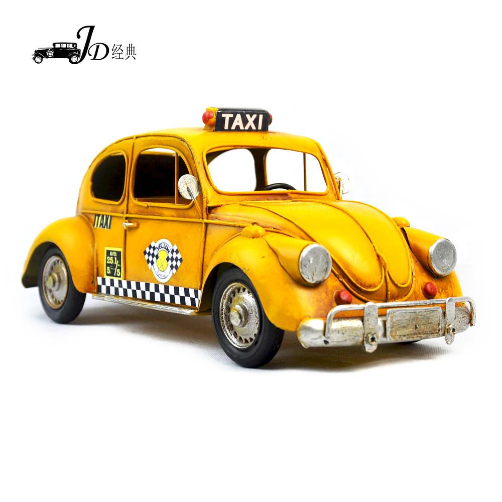 手工创意复古铁艺美国出租车巴士 节日礼物 家居饰品 金属工艺品