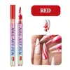 Caneta Graffiti para Nail Art de Novo Produto Transfronteiriça, Caneta de Pintura, Caneta de Contorno para Unhas, Caneta de Flor, Caneta de Cola de Óleo, Caneta de Linha de Gancho, Três em Um Fácil de Colorir