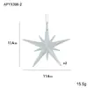 Nuevos Adornos Colgantes Navideños Creativos con Estrellas Explosivas de Polvo Pegajoso, Decoraciones Navideñas con Forma Irregular Tridimensional, Suministros Navideños