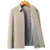 Chaqueta de Marca para Hombre con Solapa Fina, Casual de Negocios, Estilo Nuevo para Primavera y Otoño, Abrigo Ajustado para Padres de Mediana Edad y Mayores