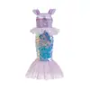 Vestido de Verano para Niñas Nuevo de Verano Vestido de Princesa de Malla para Niños Moda para Niñas Vestido de Gasa con Mangas Abullonadas