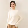 Blusa de tricô feminina pronta para usar com gola alta parcial, alta elasticidade, amigável à pele, sem costura, macia, modelagem justa, manga longa, camada base