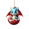 Colgante de Huevo de Dinosaurio Lindo de Navidad 2023 Mini Dragón Azul Serie de Eclosión Colgante para Árbol de Navidad