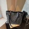 Bolsa Casual de Moda Simples Retrô Grande Capacidade 2025 Novo Estilo de Inverno Bolsa Tote Texturizada Bolsa de Ombro Feminina