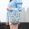 Ins estilo japonês e coreano saco de almoço floral bonito mão-carregando saco de lancheira saco de almoço de transporte de mão das mulheres saco de pano pequeno estilo fresco