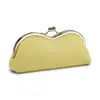 Nuevo Estuche Creativo para Gafas de Cuero Genuino Bolso de Almacenamiento de Gafas de Sol Portátil de Nicho Estuche para Gafas de Sol con Clip Estuche para Lápices de Cejas de Mujer