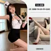 Lencería roja, uniforme de enfermera sexy, atuendo de secretaria de deseo puro, ropa de dormir sensual, lencería de cama, qqny1526