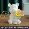 Urso Oferecendo Flores Ornamento de Urso de Cerâmica Decoração de Mesa de Alto Padrão Sala de Estar Gabinete de TV Artesanato de Luxo Leve
