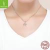 Colgante de lazo dulce de verano en plata esterlina s925, accesorios de bricolaje, dije, collar personalizado, colgante