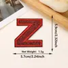 Parches bordados de letras inglesas 26 y números con lentejuelas rojas más vendidos transfronterizos con adhesivo termofusible para decoración de ropa