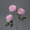 Flores Artificiales, Rosa Anna de Tres Cabezas, Arreglo Floral de Piso para Salón de Bodas, Decoración del Hogar, Flores Falsas, Venta al por Mayor desde Fabricante, Flores de Seda para Hotel