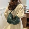 Bolso de hombro informal para mujer, bolso de mano portátil de gran capacidad, estilo rombo, bandolera sencilla con relleno de algodón, novedad de 2024