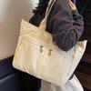 2025 Nuevo Bolso Tote de Gran Capacidad Diseño Nicho para Mujer para Ir al Trabajo Doble Bolsillo Bolso de Lona Casual Casual Bandolera