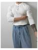 Camisa polo ajustada vintage británica, suéter con solapa a rayas cortavientos para hombre, otoño e invierno, manga larga para jóvenes, primavera y otoño para hombre.