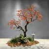 Árbol de los Deseos, Árbol de Caqui Realista, Árbol de Frutas Falso de Pie, Decoración de Ventana de Hotel Estilo Chino para Interiores y Exteriores, Decoración del Hogar