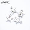 Yuenz DIY Retro Aleación Accesorios de Joyería Estrella Inglés Te Amo Colgante 16*14mm L328