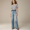Amazon Ropa de Mujer Transfronteriza 2024 Pierna Ancha Tallas Grandes Casuales Jeans Lavados con Botones de Campana para Mujer, Cintura Alta y Adelgazantes