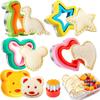 Juego de 9 Moldes para Sándwich de Amazon, Molde de Bolsillo de Pan de Dibujos Animados, Molde para Bento, Molde para Pan y Galletas