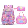 Nova Mochila Escolar Transfronteiriça para Meninas do Ensino Fundamental e Médio, Mochila Leve e Redutora de Carga, Conjunto de Três Peças para Estudantes, Mochila, Amazon