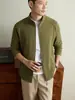 Sudadera con cremallera y cuello alto yingao para hombre, nueva, primavera y otoño, juvenil, casual, estilo old money, chaqueta abrigo de punto