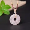 Pendente da Paz de Ametista Rosa Branco Natural Pedra Olho de Tigre Jaspe Vermelho Pedra Bruta Joia Unissex Pingente Pequeno Pingente de Jade
