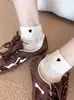 Calcetines Finos Transpirables Bajos para Mujer, Frescos de Verano, Calcetines Invisibles Huecos con Forma de Corazón, No Oprimen, Versátiles Calcetines de Algodón hasta la Mitad del Tobillo
