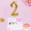 Velas digitales doradas al por mayor con letras para cumpleaños, chapadas en oro, para decoración creativa de tartas, sin humo, fábrica de velas del condado de Ningjin.