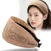 Faixa de Cabelo Elegante com Aba Larga para Cobrir Cabelos Brancos, Acessórios de Cabelo, Presilha Elegante, Renda com Dentes, Não Escorrega Facilmente, Acessório de Cabeça para Mulheres
