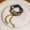 Pulsera de Cerámica Jingdezhen para Mujer Nueva Estilo Chino de Gama Alta Pulsera de Cuentas Estilo Étnico Moda Nacional Retro Pulsera para Mejor Amiga