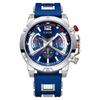 LIGE/LIGE Cinta Deportiva Esfera Grande Multifuncional Resistente al Agua Luminoso Calendario Cronógrafo Reloj de Cuarzo 89135