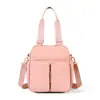 Bolsa de lona com múltiplos bolsos estilo japonês e coreano para mulheres, grande capacidade, para atividades ao ar livre, de ombro único, transversal, bolsa de mão, casual, versátil, bolsa tote, grande