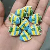 Acessórios de Contas Cerâmicas de Peixes Tropicais Pintados à Mão Desenho Animado Transfronteiriço Pacote de Materiais para Pulseira de Joias DIY Contas Soltas de Peixes do Oceano