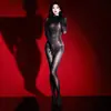 Xi Yue "Corriente Subterránea" Lencería Brillante Sexy Atractiva Medias de Entrepierna Abierta Body de Cuerpo Completo Sedoso de Cinco Dedos Diversión para Citas