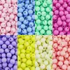 Cuentas Redondas de Acrílico Esmerilado Mate con Agujero Recto de 6-12 mm para Pulsera, Collar DIY, Accesorios para Ensartar, Cuentas para Bolsas Tejidas