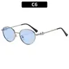 Gafas de sol lisas retro nuevas de moda estilo coreano, personalizadas y versátiles, estilo callejero, gafas de sol anti-UV, gafas de moda para mujer
