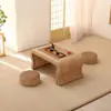 Mesa de Centro de Rattan Japonês Trançado Mesa Tatami Mesa de Chá Mesa de Varanda Mesa Kang Mesa de Janela Saliente Mesa Baixa Trançada Doméstica Combinação Simples