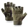Luvas Táticas de Meio Dedo para Treinamento Militar Masculino Treino Luta Pilotagem Motocicleta Motocicleta Fã Militar Proteção de Segurança ao Ar Livre Antiderrapante