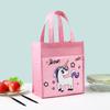 Bolsa Lancheira Infantil Desenho Animado Fofo, Bolsa Tote Grande Portátil de Armazenamento Impermeável em Tecido Oxford, Bolsa para Lanche Frutas