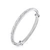 Pulseira de Prata S999 Gypsophila para Mulheres Fosco Moda Jovem Sólida Push-Pull Pulseira de Prata Brilhante para Presente de Mãe